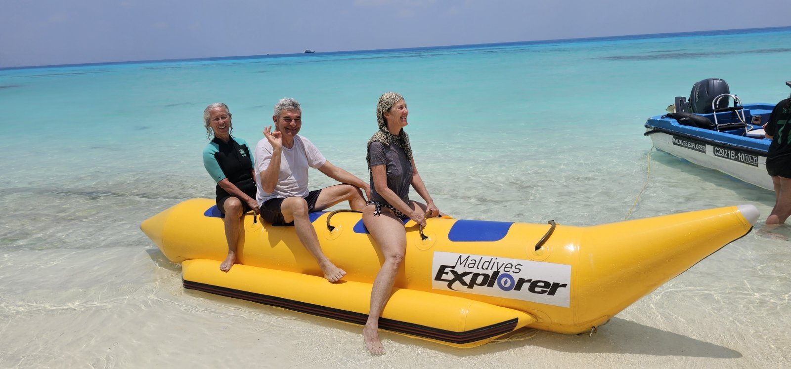 Banana-boat ride off the vessel